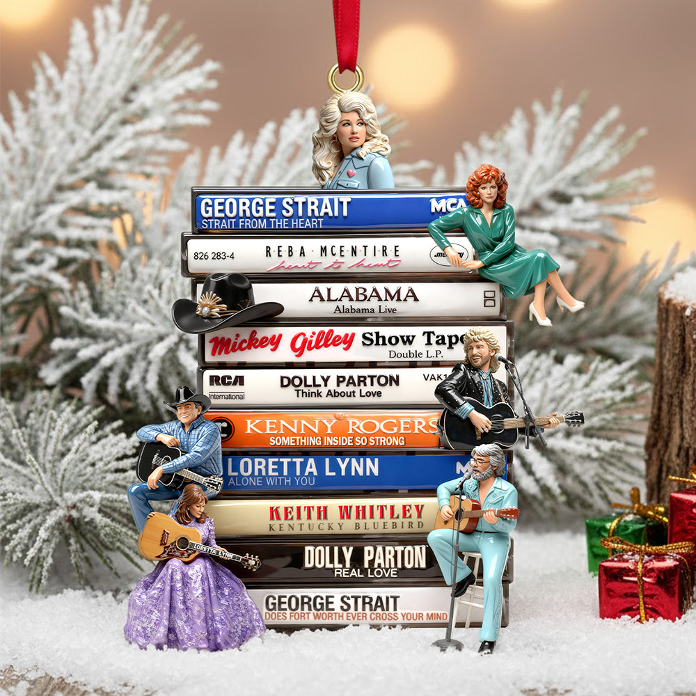 Alternative view of 80s Folk Legends Acrylic Ornament - Personalized Gifts For Country Soul 02QHTN031125