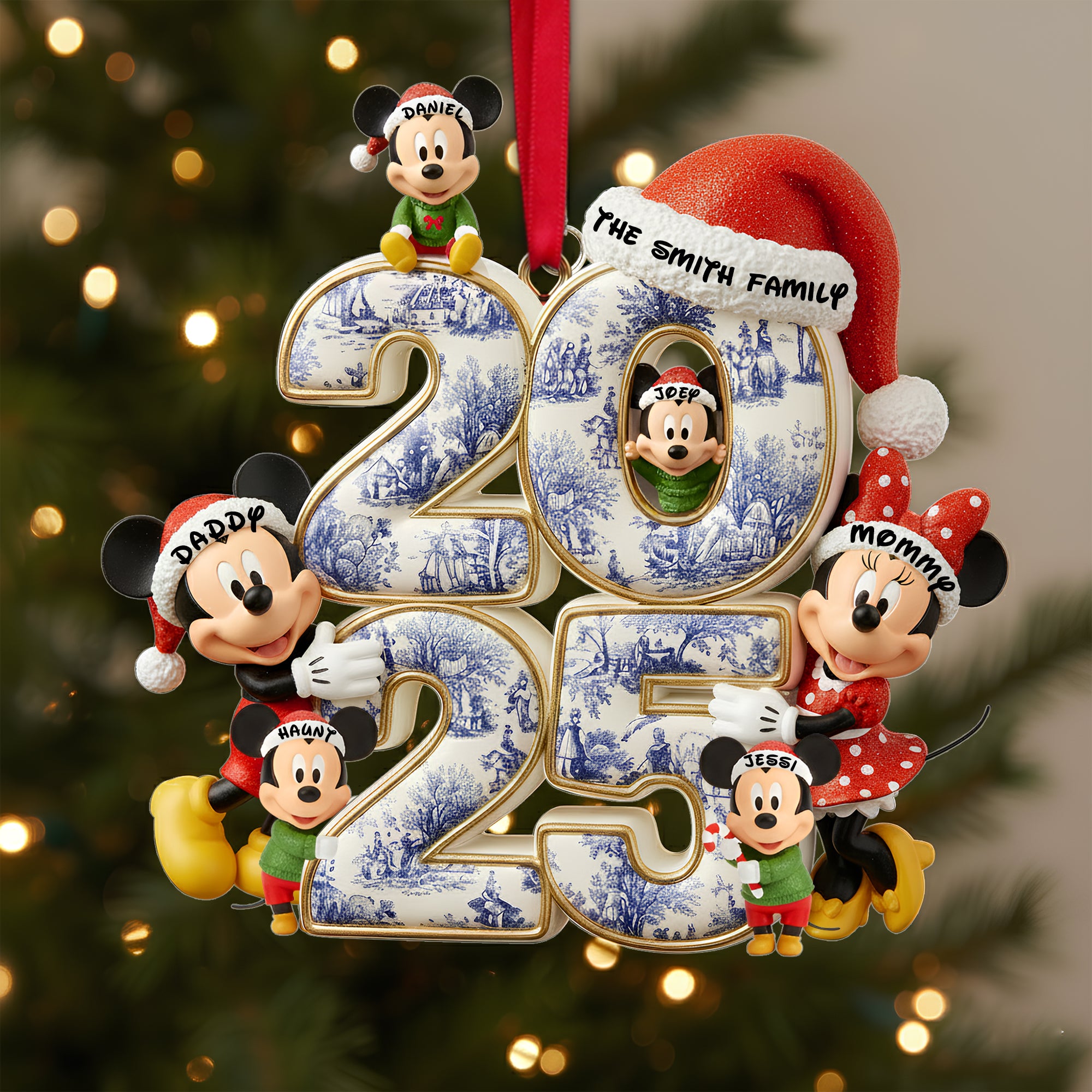 Alternative view of Adorable Family Christmas Acrylic Ornament - Personalized Gifts For Family 03TOLU300925