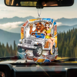 Alternative view of Adventurous Off-Road Couple Car Hanging Ornament, Personalized Gifts For Off-road Couple 03QHMG250725