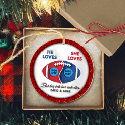 American Football Couple Acrylic Ornament With Custom Logo Team - House Divided 02hupu250924