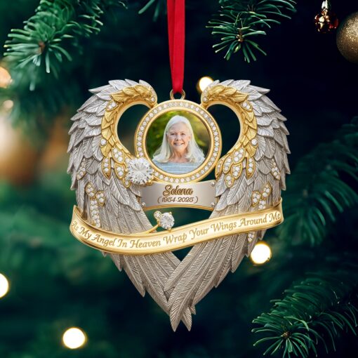 Angel In Heaven Memorial Ornament - Personalized Custom Photo Heaven Gift 07HULU230925 - Image 3