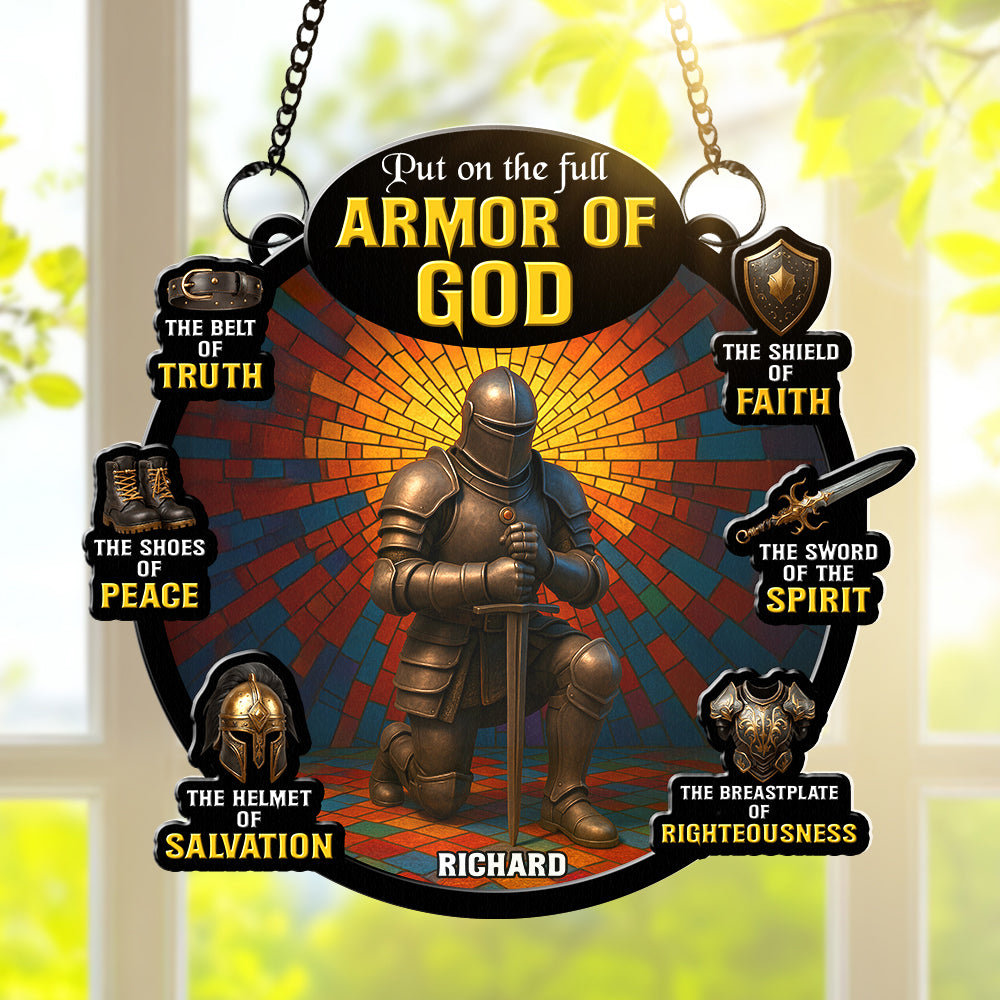 Armor Of God Suncatcher Ornament - Personalized Gifts For Christian 04toqn210725