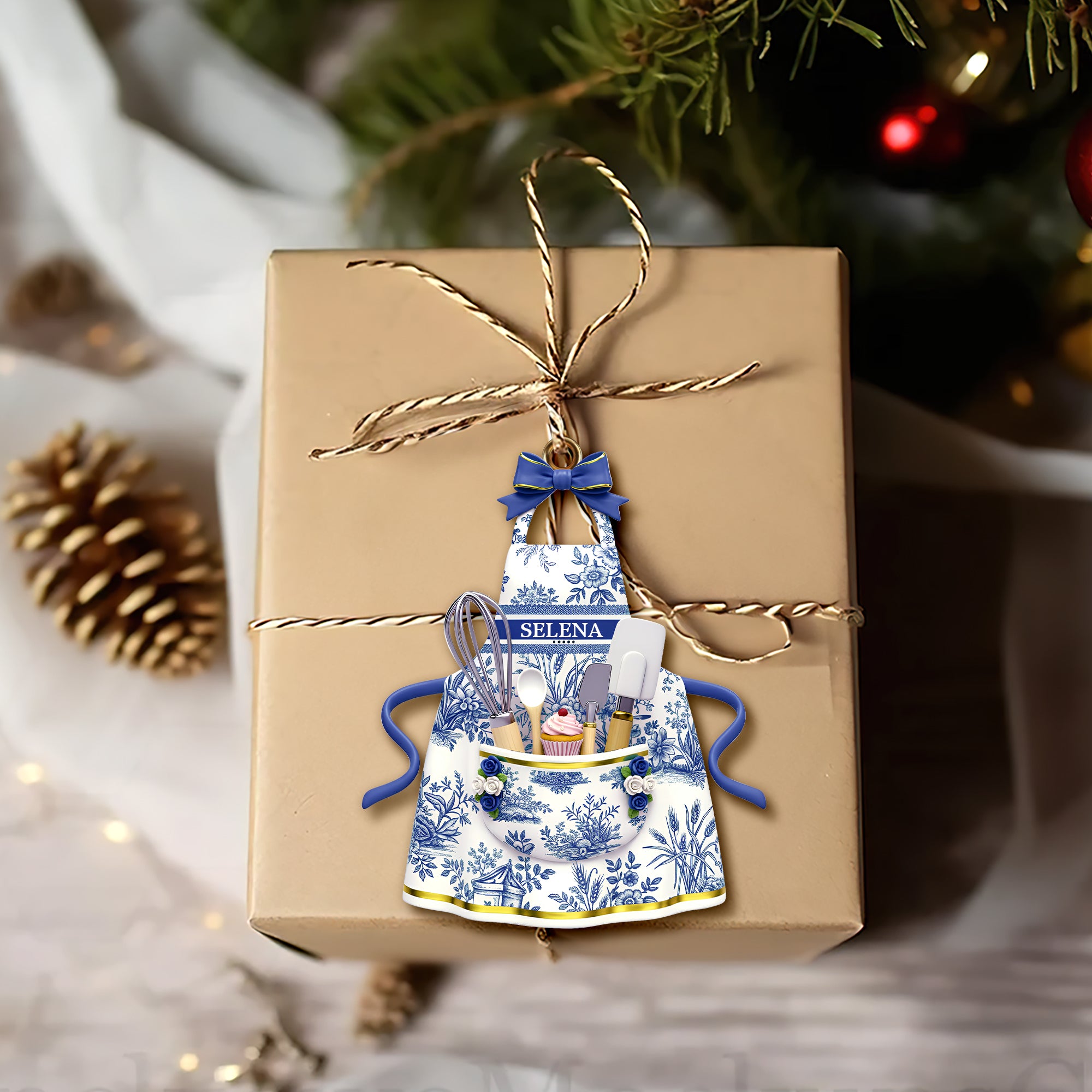 Alternative view of Baking Apron Ornament - Personalized Gifts For Cooking Lovers 01pglu071125