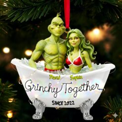 Bathtub Couple Together Ornament - Personalized Gift For Couples 02TOLU231025