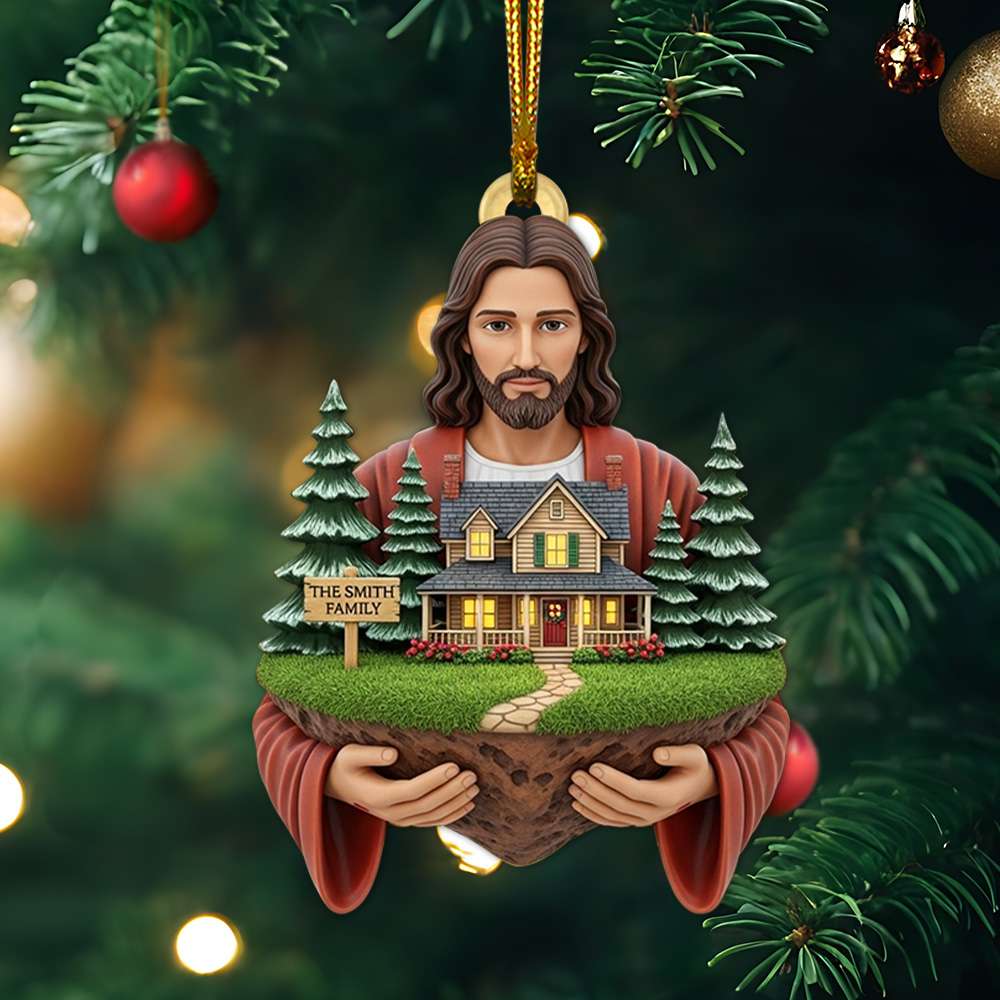 Alternative view of Blessed Family Christmas Ornament - Personalized Gift For Family 02TOLU130825