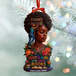 Book Girl Ornament - Personalized Gifts For Book Lovers 04huti190925