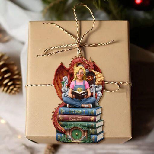 Book Lover Ornament - Personalized Gift For Book Lover Christmas Ornament 01HUTI171025 - Image 4