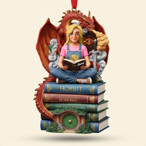 Book Lover Ornament - Personalized Gift For Book Lover Christmas Ornament 01HUTI171025 - Image 3