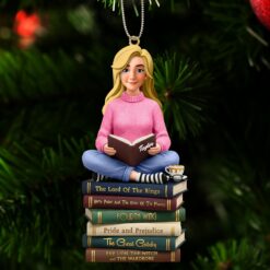 Book Lover Ornament - Personalized Gift For Book Lover Christmas Ornament 01HUTI241025