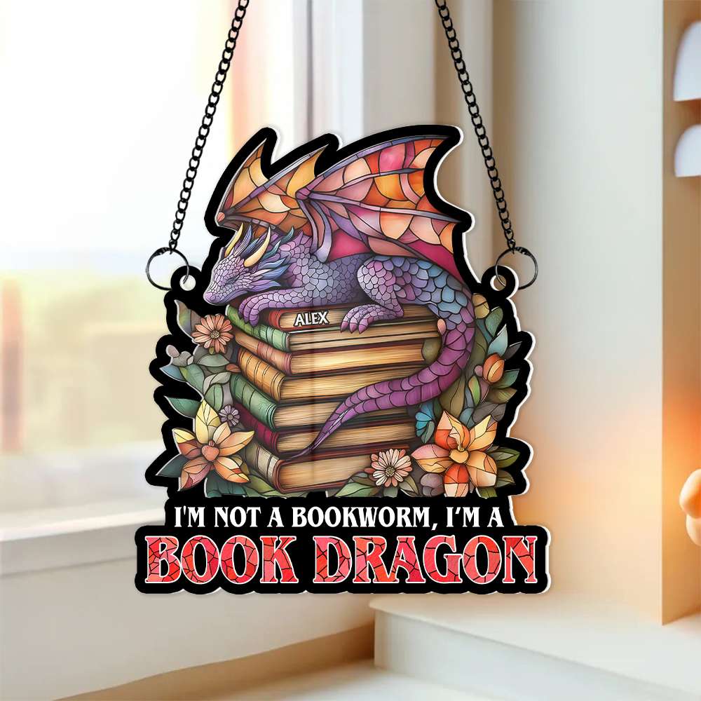 Book Lover Suncatcher Ornament - Personalized Gifts For Book Lover 031XQMH060125