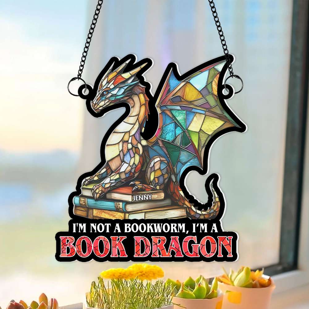 Book Lovers Suncatcher Ornament - Personalized Gifts For Book Lovers 032XQMH060125