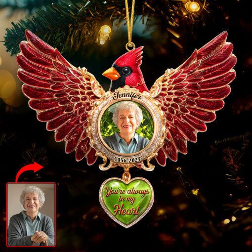 Cardinal Memorial Christmas Ornament – Custom Photo Gifts For Loved Ones In Heaven 02tgqn011025 - Image 2