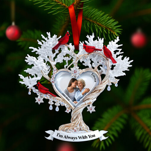 Cardinal Memory Custom Photo Ornament - Personalized Memorial Gift For Loved Ones 01TGLU180825 - Image 2