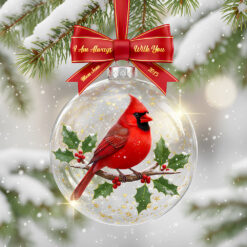 Cardinals From Heaven Christmas Ornament – Personalized Memorial Gifts 02HUDT111025