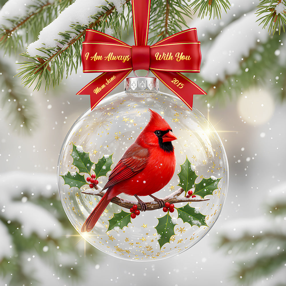 Cardinals From Heaven Christmas Ornament – Personalized Memorial Gifts 02HUDT111025