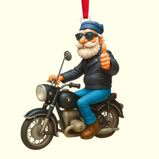 Caricature Art Custom Photo Gifts For Bikers Christmas Acrylic Ornament 03ohtn180825 - Image 3