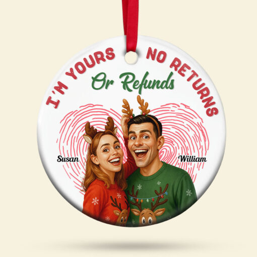 Caricature Couple Ornament - Custom Photo Gifts For Couple 03pgti270825 - Image 4