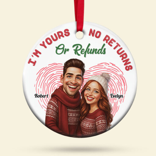 Caricature Couple Ornament - Custom Photo Gifts For Couple 03pgti270825 - Image 3