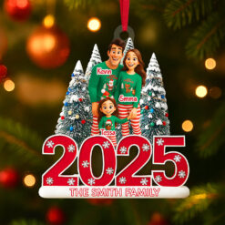 Alternative view of Cartoon Family Ornament - Custom Photo Gifts For Family 01tota300825