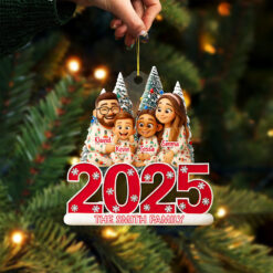 Cartoon Family Ornament - Custom Photo Gifts For Family 01tota300825
