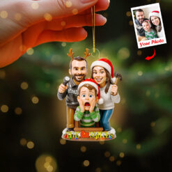 Alternative view of Cartoon Family Ornament - Custom Photo Gifts For Family 04nata200825