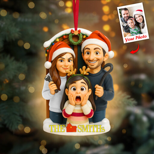 Cartoon Family Ornament - Custom Photo Gifts For Family 04nata200825 - Image 3