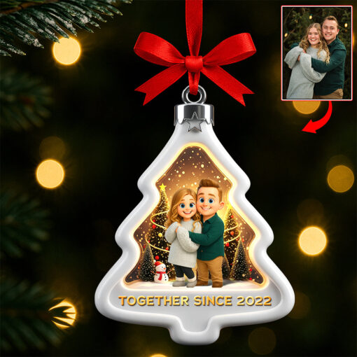 Cartoon Style Christmas Ornament - Custom Photo Gifts For Couple 06pgqn200825 - Image 3