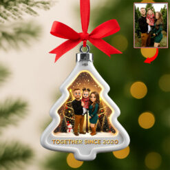 Alternative view of Cartoon Style Christmas Ornament - Custom Photo Gifts For Couple 06pgqn200825