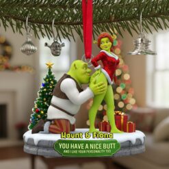 Alternative view of Cheeky Kisses Couple Acrylic Ornament - Personalized Christmas Gifts For Couples 04OHLU300925