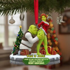 Alternative view of Cheeky Kisses Couple Ornament - Personalized Christmas Gifts For Couple 04OHLU120925