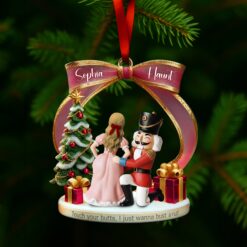 Alternative view of Cheeky Touch Couple Ornament - Personalized Christmas Gift For Couples 02TGLU190925
