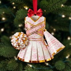 Cheerleading Toile de Jouy Ornament  Personalized Gifts For Cheerleader Christmas Ornament 05PGLU281025