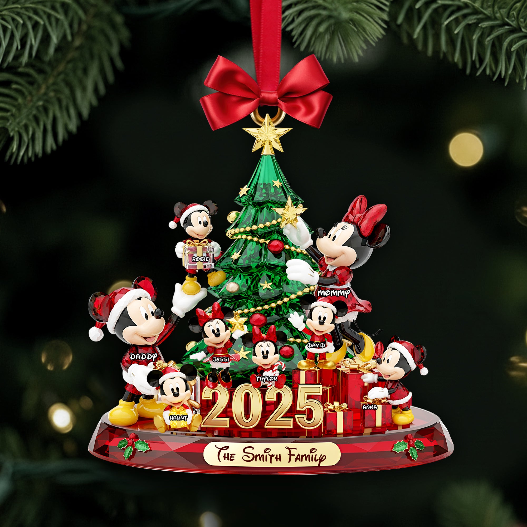 Alternative view of Cherish Family Moments Ornament - Personalized Gifts For Family 06PGLU181025