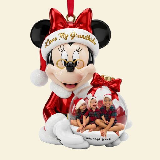 Cherished Grandkids Ornament - Personalized Custom Photo Gift For Grandkids 01PGLU271025 - Image 5