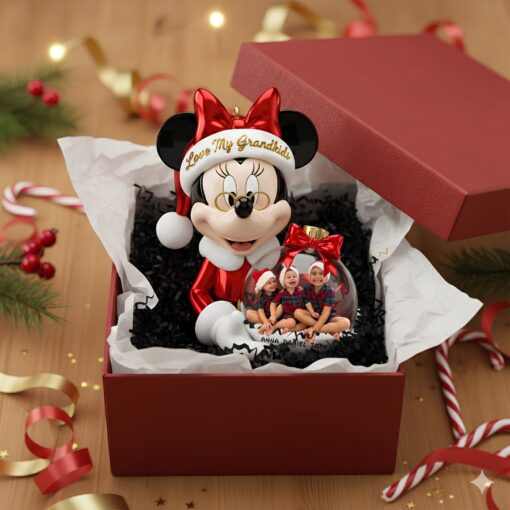 Cherished Grandkids Ornament - Personalized Custom Photo Gift For Grandkids 01PGLU271025 - Image 3