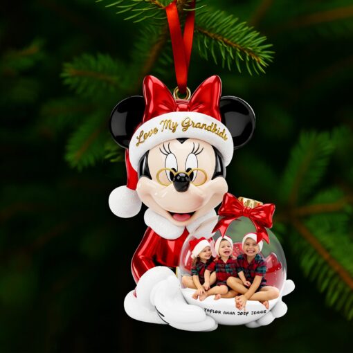 Cherished Grandkids Ornament - Personalized Custom Photo Gift For Grandkids 01PGLU271025 - Image 4