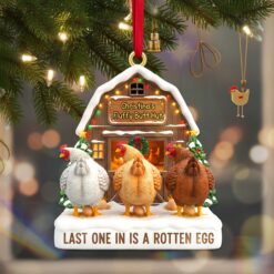 Chicken Farm Acrylic Ornament - Personalized Gift For Farmer Christmas Ornament 02NAMG170925