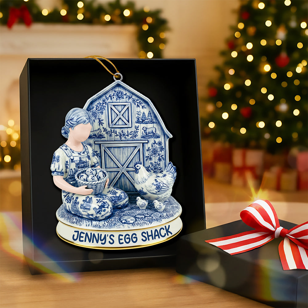 Alternative view of Chicken Farm Acrylic Ornament - Personalized Gifts For Farmers 01NAQN101125