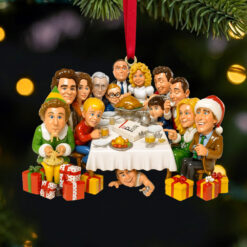 Alternative view of Christmas Dinner Party Acrylic Ornament - Personalized Christmas Gifts 06NATN051125