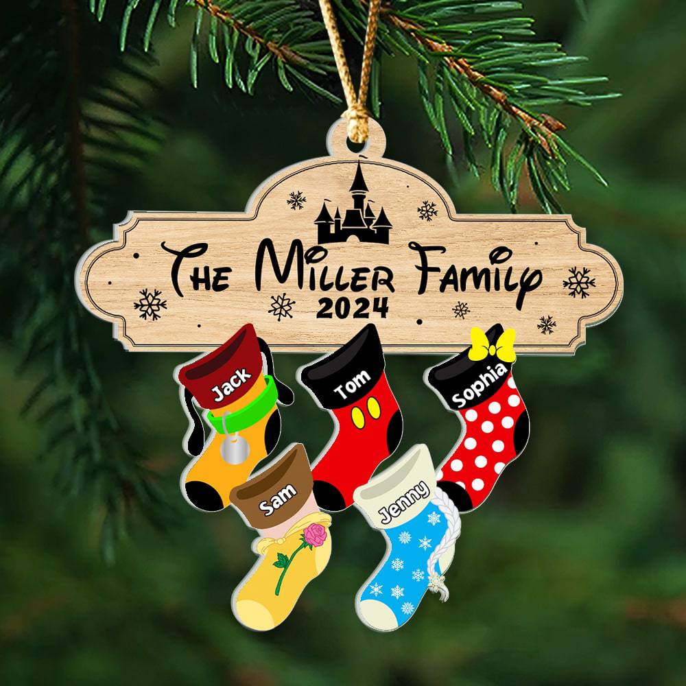 Christmas Family Socks - Personalized Stocking Ornament