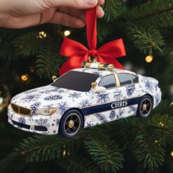 Christmas On Duty Police Car Ornament - Personalized Gifts For Police 02PGLU031025