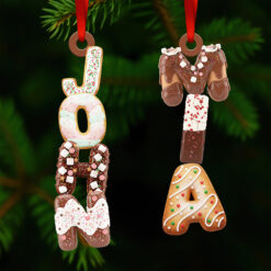 Cookies Alphabet Christmas Ornament Personalized Gifts 02HYDT291025