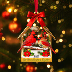 Alternative view of Couple Cardinal Christmas Ornament - Personalized Gifts For Couple 02pgta080925