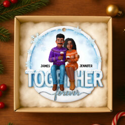 Alternative view of Couple Forever Christmas Ornament Personalized Gifts For Couple 01HUDT271025