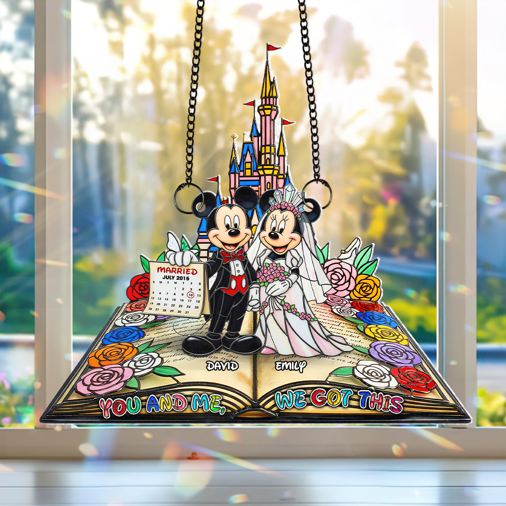 Alternative view of Couple suncatcher  - Personalized Gifts For Married Couple 01OHPU140725