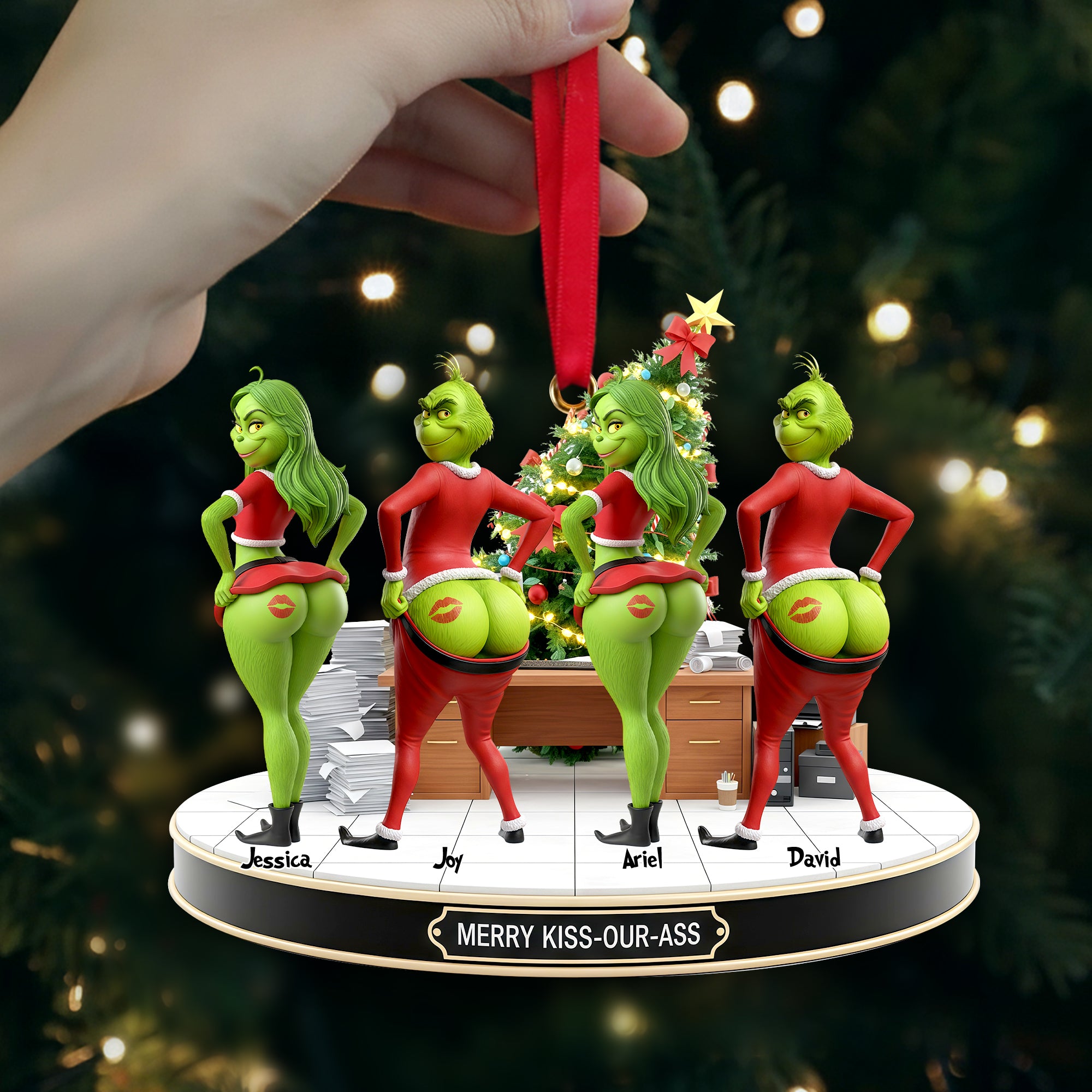 Coworker Merry A**mas Ornament - Personalized Gifts For Coworkers 04ohlu071125