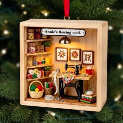 Cozy Sewing Nook Acrylic Ornament - Personalized Gift For Sewing Lovers 09PGLU281025