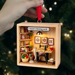 Alternative view of Cozy Sewing Nook Acrylic Ornament - Personalized Gift For Sewing Lovers 09PGLU281025