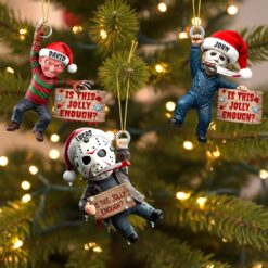 Alternative view of Creepy Jolly Christmas Ornament, Personalized Gifts For Horror Fans 01qhtn150925