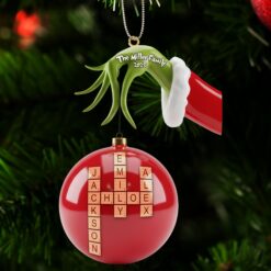 Crossword Family Name Ornament - Personalized Gift For Family Christmas Ornament 04NATI241025
